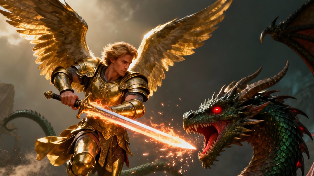 Archangel Michael vs the Dragon: A Divine Showdown