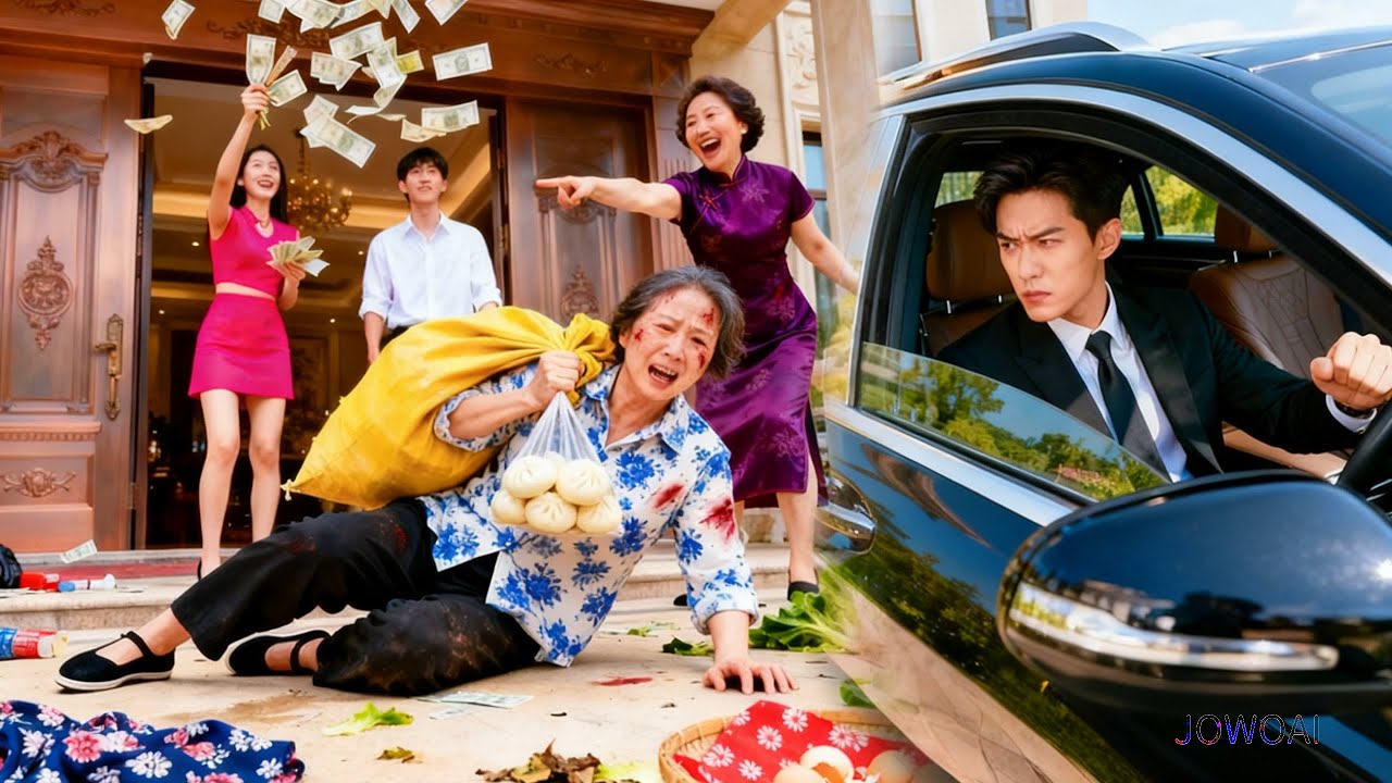 Filhos ricos a humilham; catadora de lixo é resgatada pelo filho adotivo bilionário!