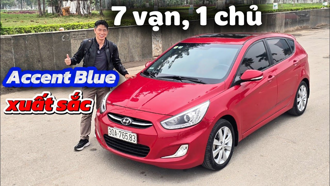 Hyundai Accent Blue Hatchback 2015 nhập Hàn, 1chủ sử dụng ít, odo 7.3 vạn