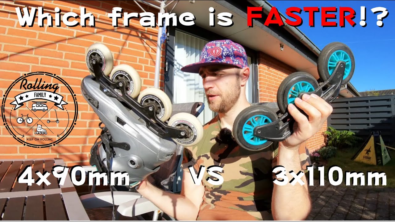 Which inline skate frame is faster!? 4x90mm or 3x110mm?