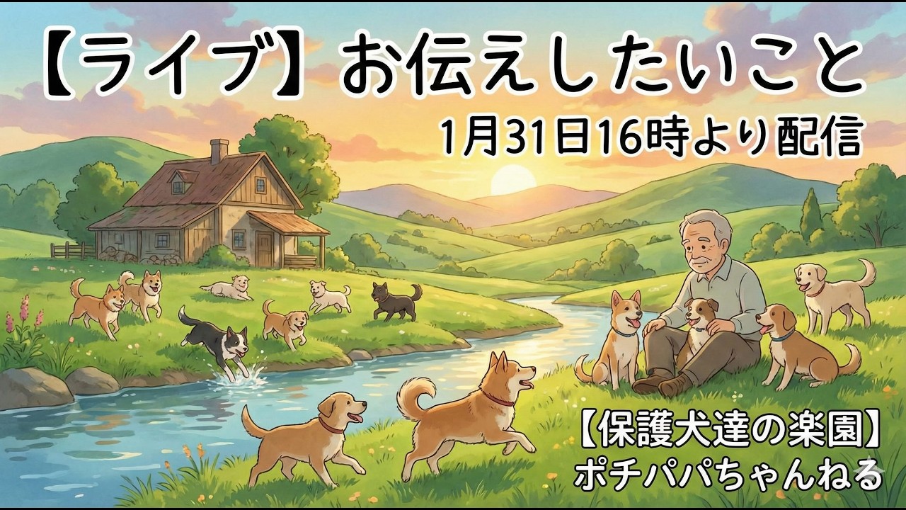 【ライブ】お伝えしたいこと　1月31日16時より配信