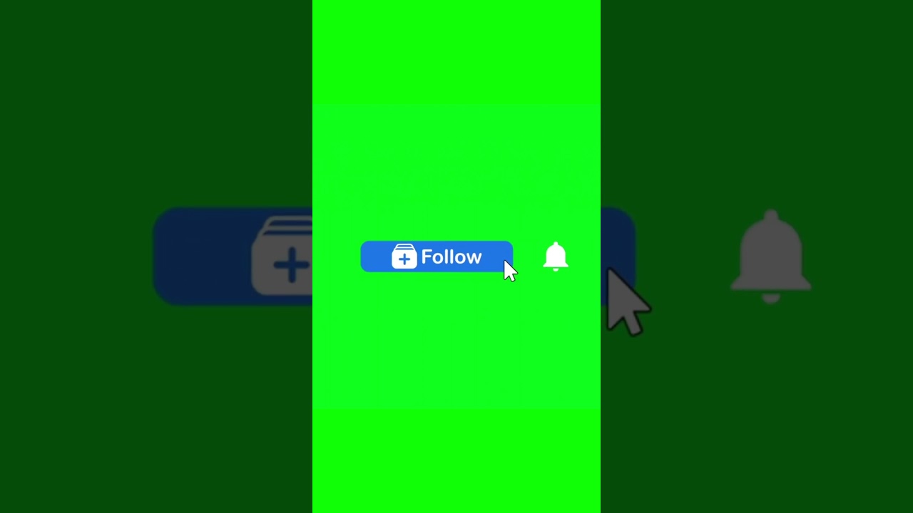 Facebook Follow Button - Green Screen - #shorts