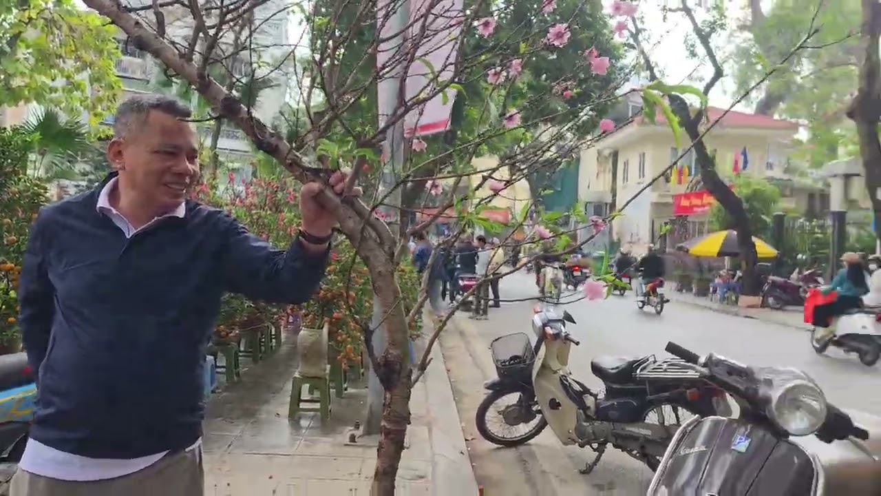 Chợ đào quất phố Yecxanh nhộn nhịp vui qúa 
