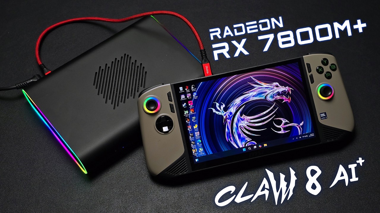 Тестирование MSI Claw 8 Ai+ eGPU! Игровой режим 1440p в режиме док-станции на портативном устройстве