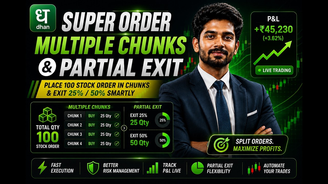 Dhan Super Order: Multiple Chunks & Partial Exit Explained