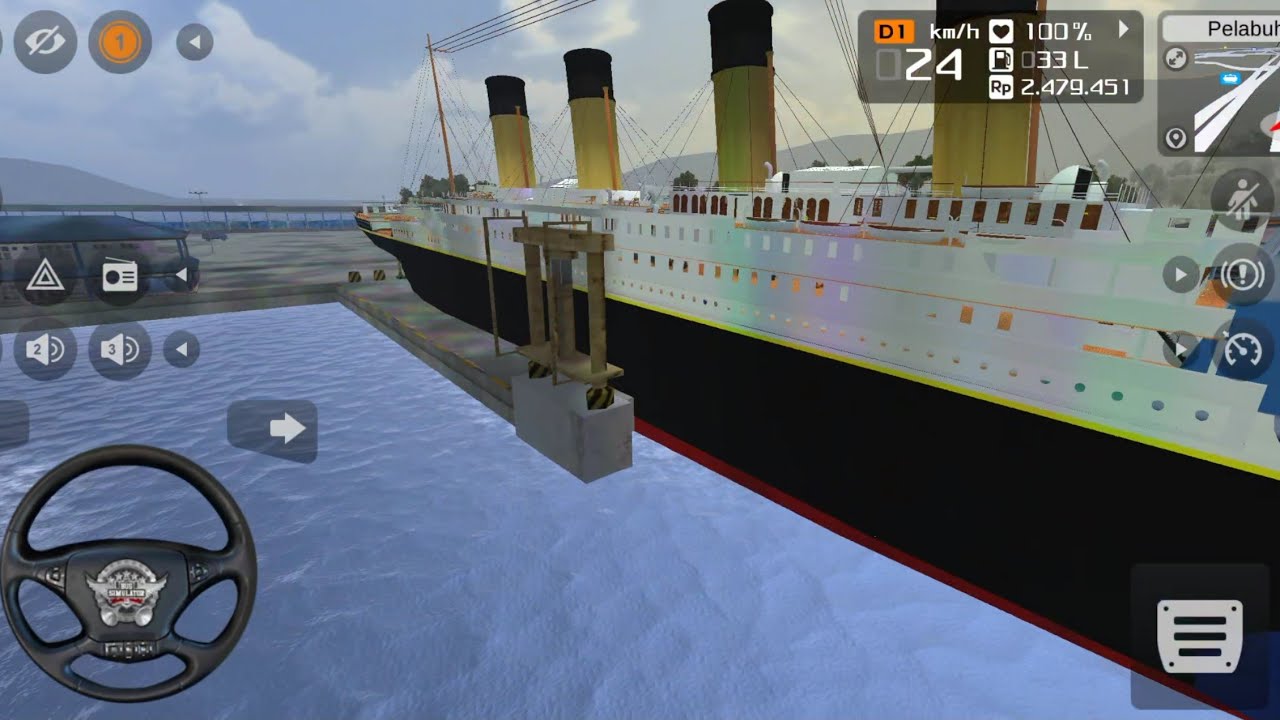 Titanic Ship Mod Bussid || Titanic ship sinking at sea || Bussid Gameplay