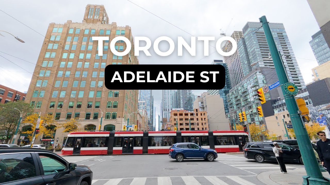 Driving Through Toronto Downtown | Full Adelaide Street 2025