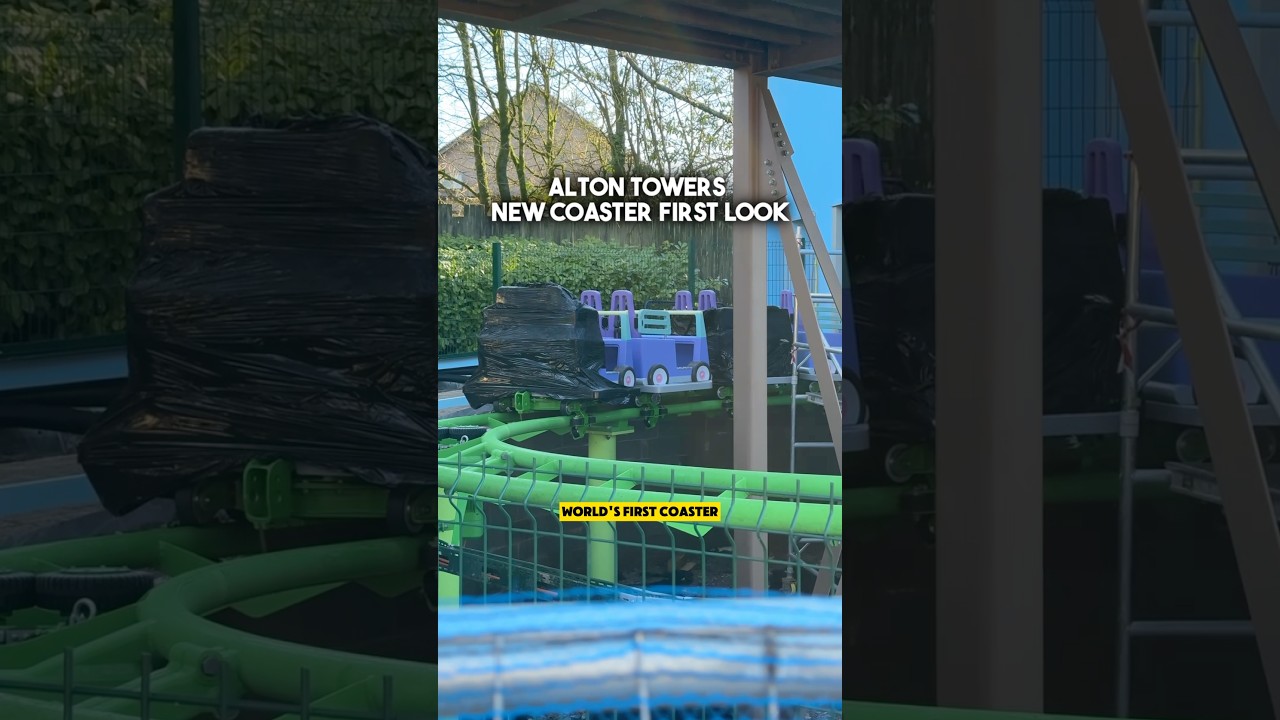 Worlds first Bluey coaster at Alton Towers #altontowers #youtubeshorts