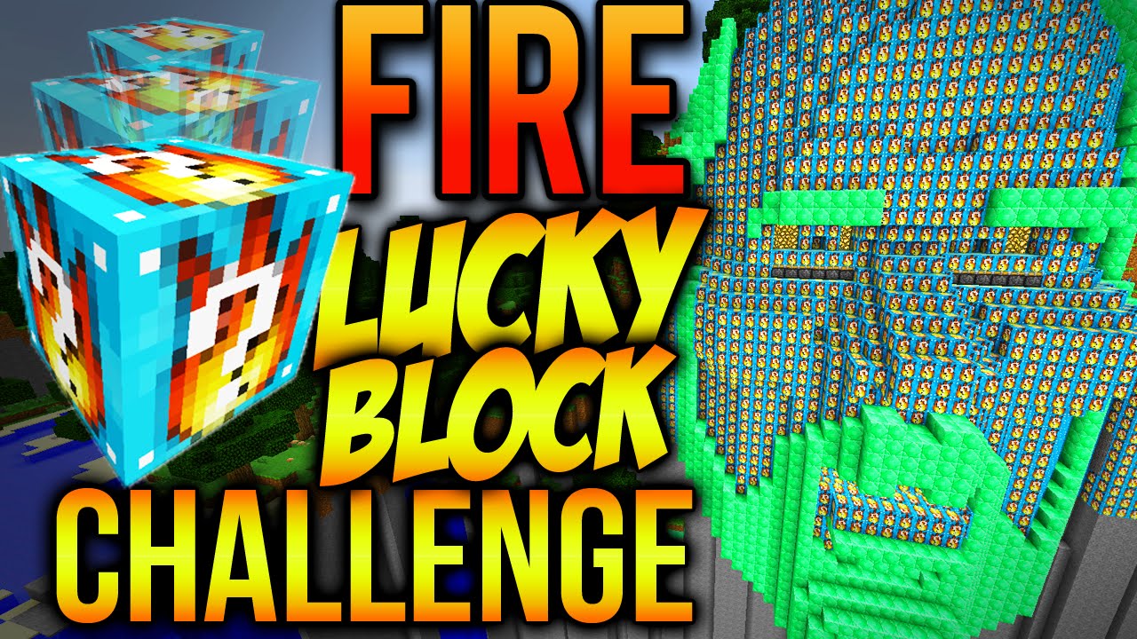 Minecraft FIRE LUCKY BLOCK TEMPLE OF NOTCH PVP CHALLENGE