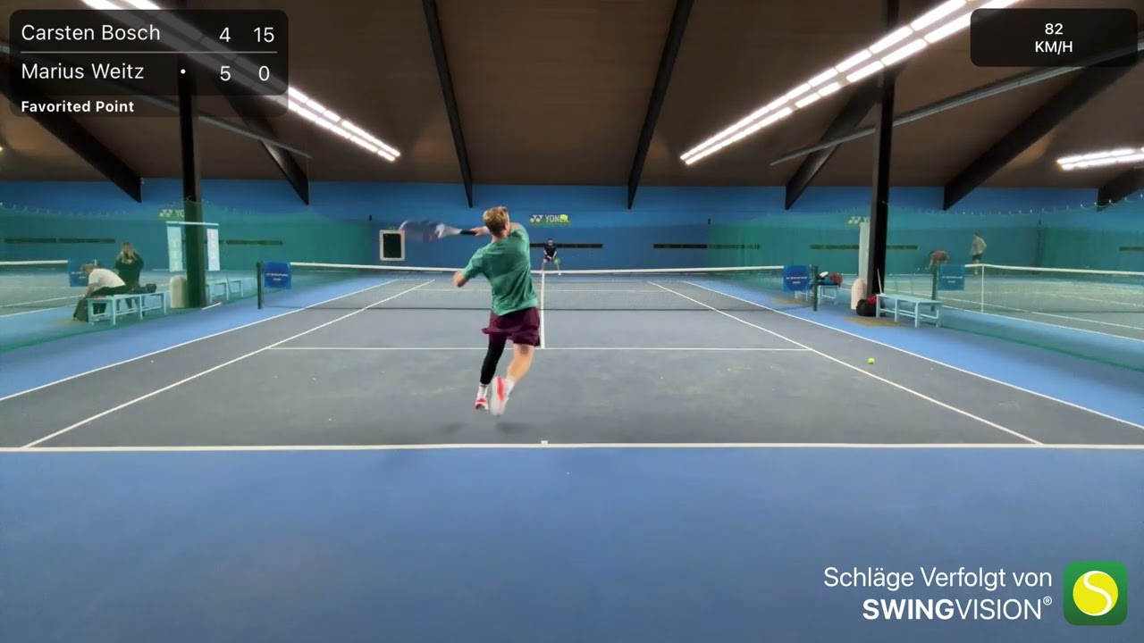 SwingVision Tennis Court Level practice match USTA 5.0 LK9 vs USTA 4.0 LK 15 Highlights indoors