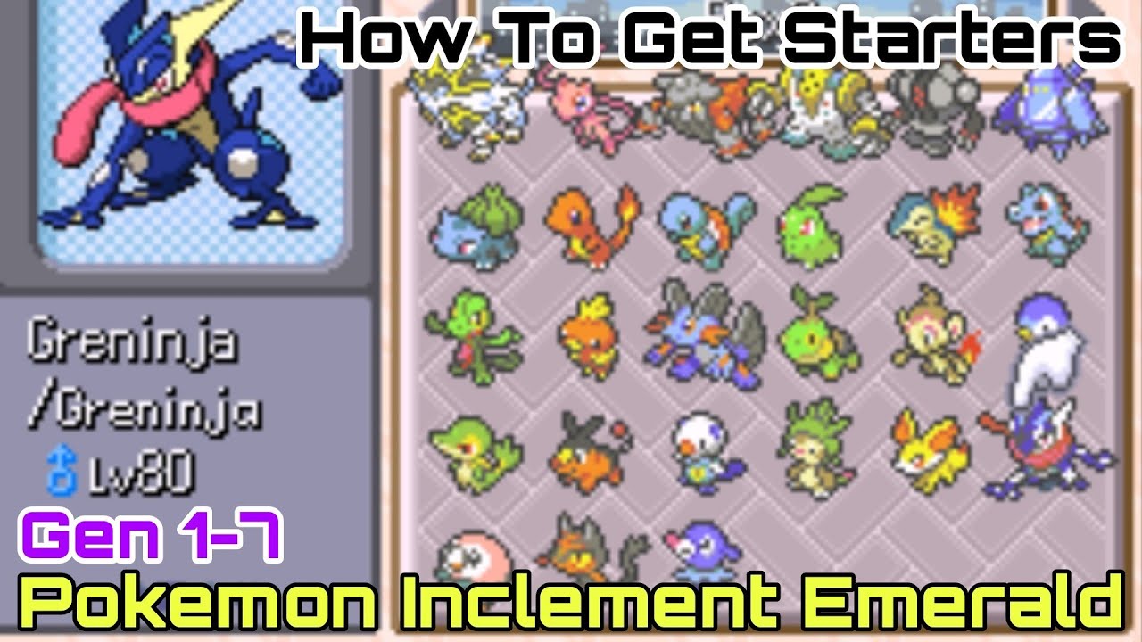 How To Get Any Starters From Gen 1-7 in Pokemon Inclement Emerald