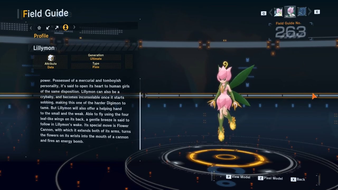 lillymon update dlc (2) all digivolution/de-digivolution/profile Digimon Story Time Stranger
