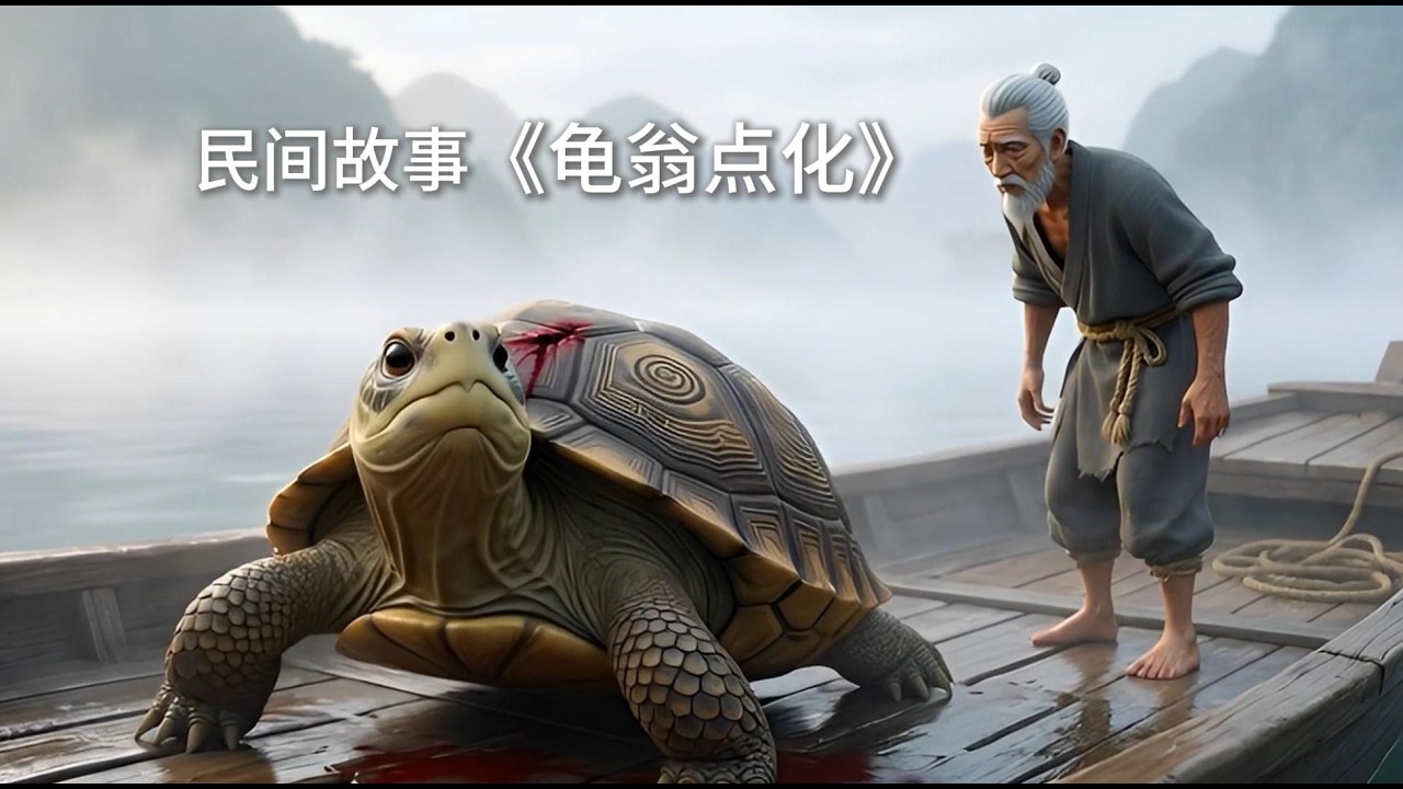 渔夫救灵龟，儿子却只想发财，结局让人醒悟 #民间故事 #正能量故事 #人生哲理 #龟翁点化 #脚踏实地 #心安即是归处 #励志故事 #中国民间传说