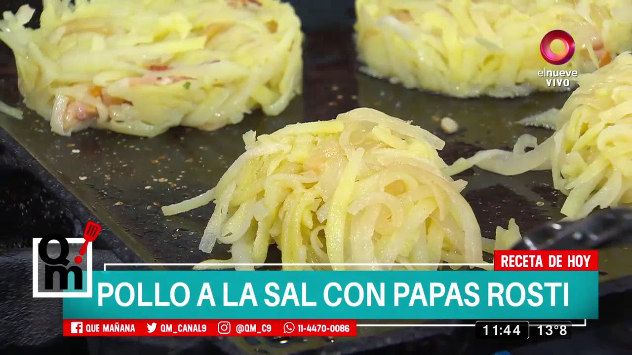 Receta de hoy: Pollo a la sal con papas rosti