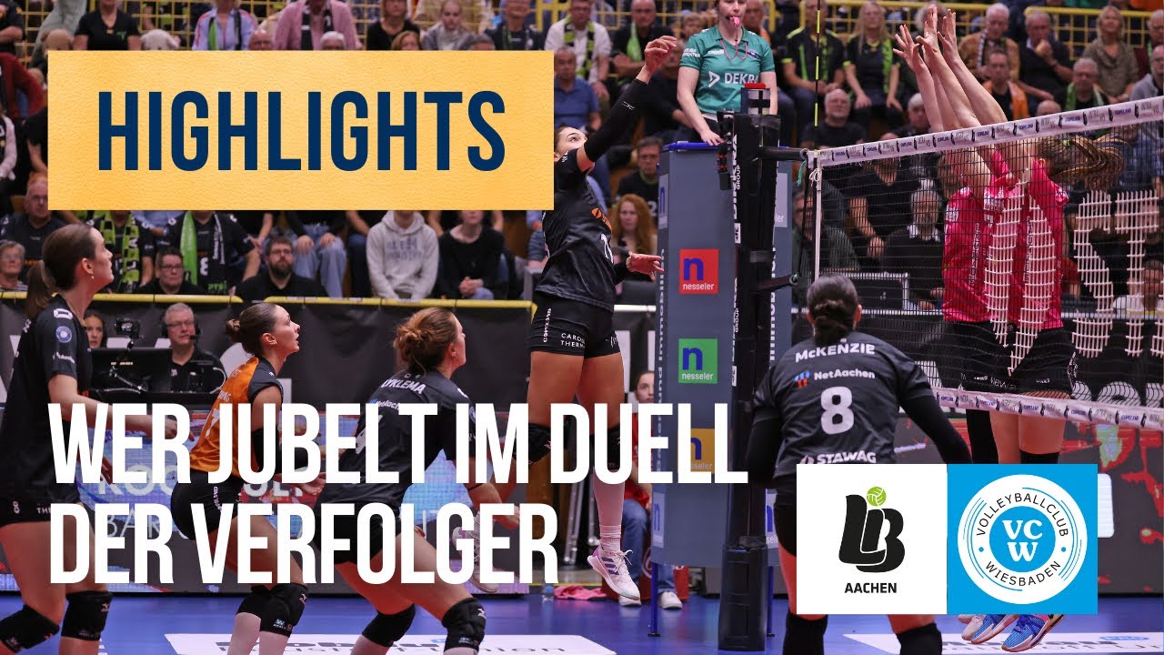 Ladies in Black Aachen - VC Wiesbaden | Highlights Frauen Volleyball Bundesliga