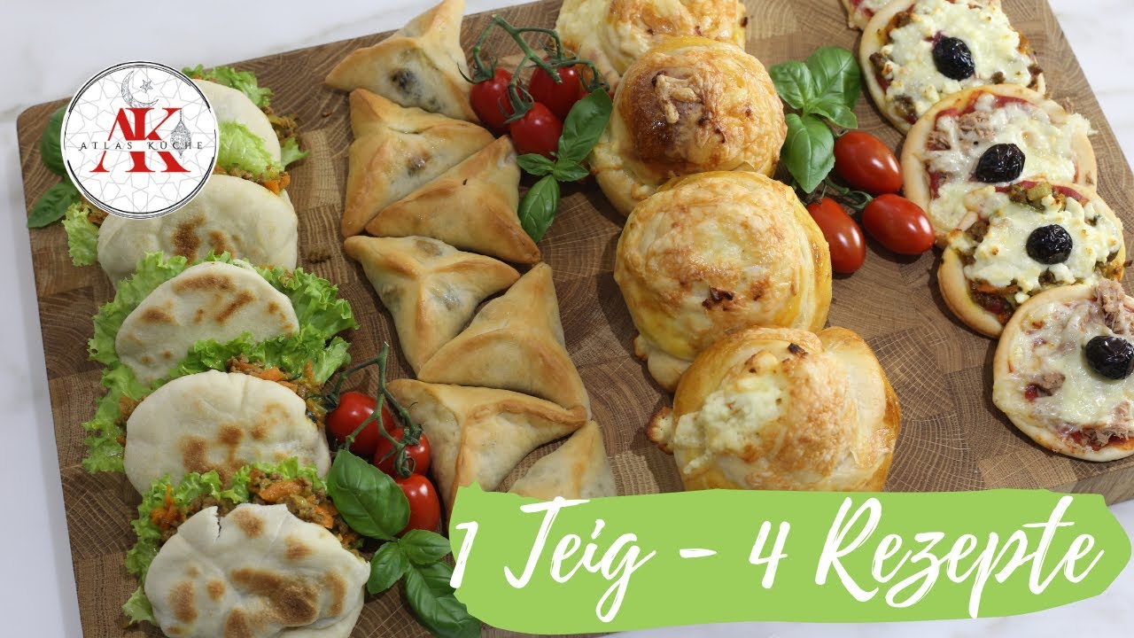 1 Teig - 4 Fingerfood Rezepte / Ramadan Rezepte ⎸ Atlas K&uuml;che