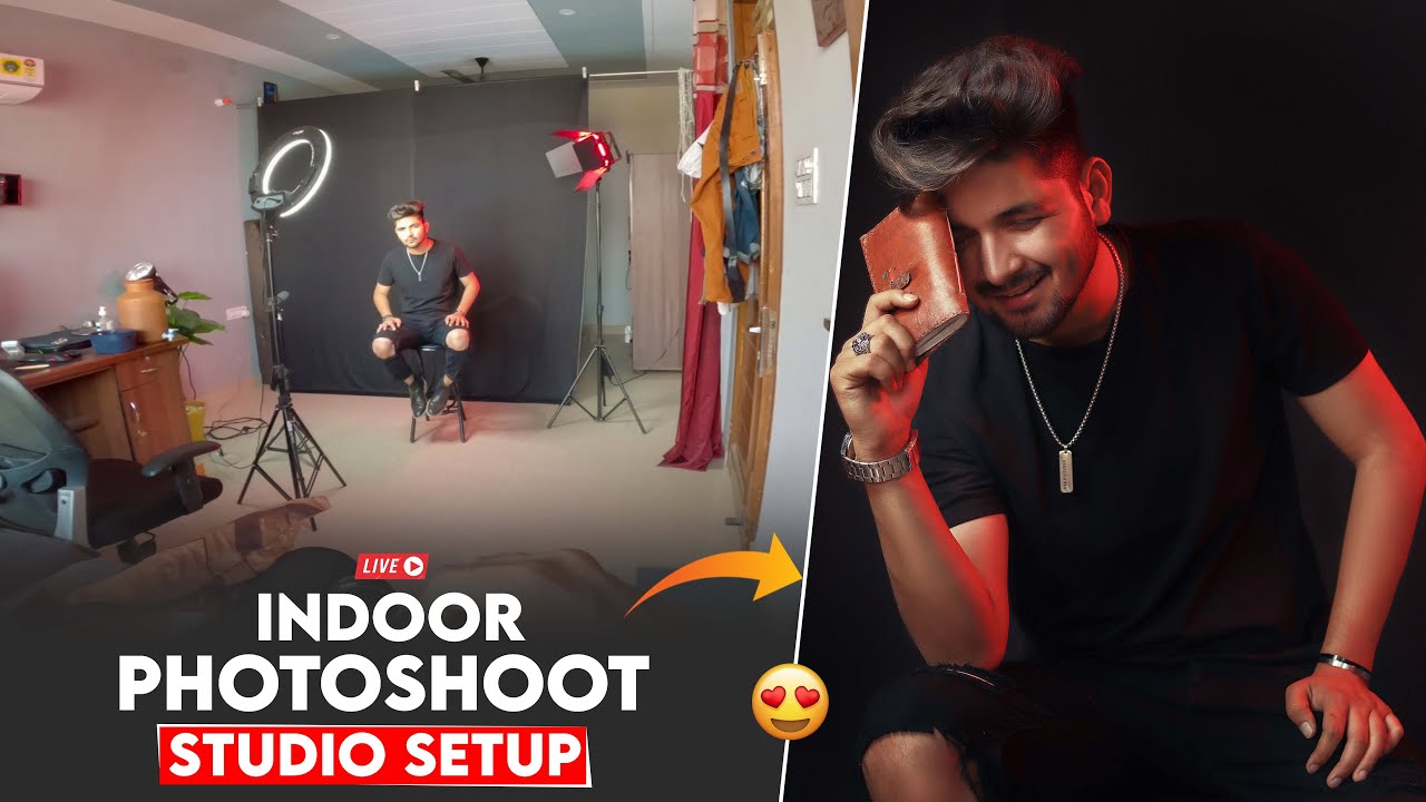 BLACK THEME Indoor portrait Photoshoot studio Poses / Ideas at home - NSB Pictures