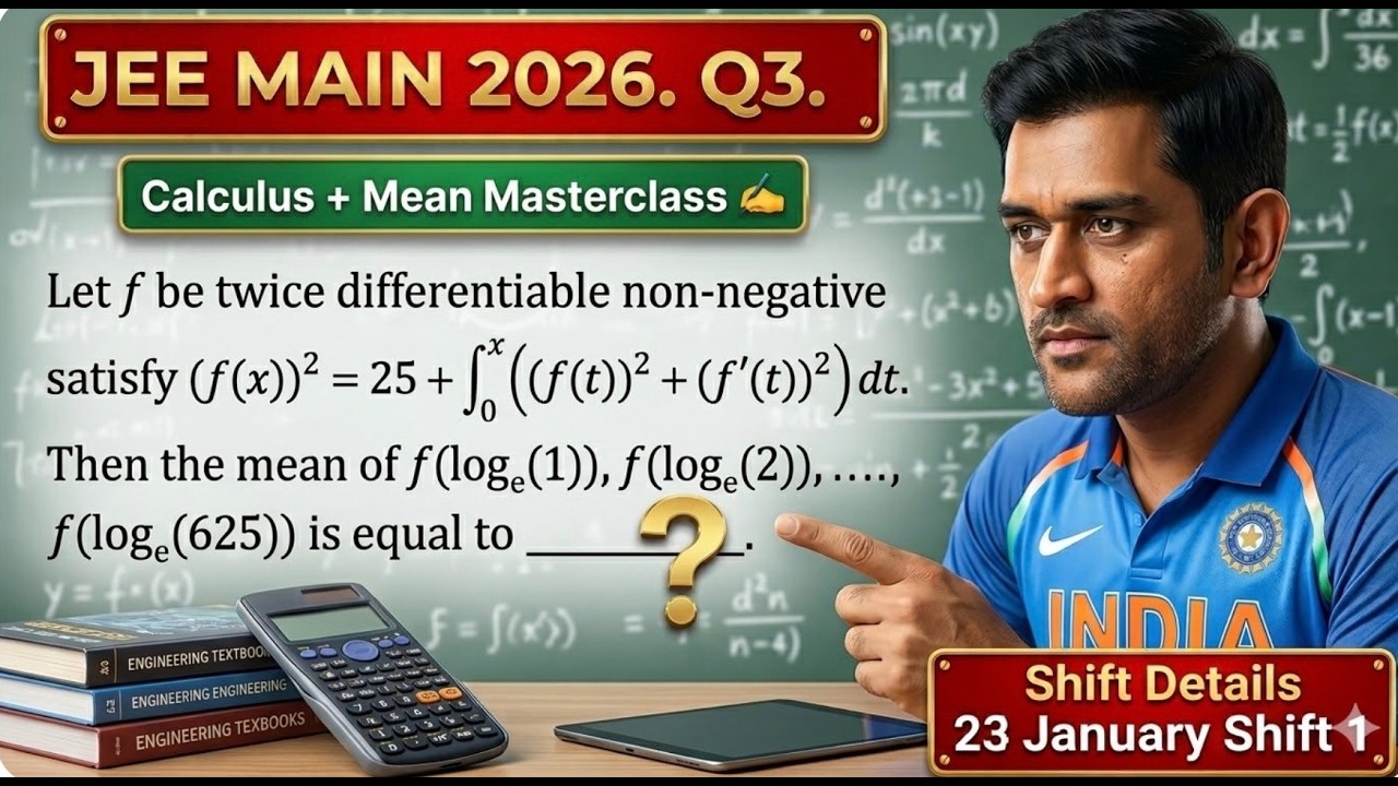 Let f be a twice differentiable non-negative function || f(x))² = 25 + ∫₀ˣ((f(t))² + (f′(t))²)dt