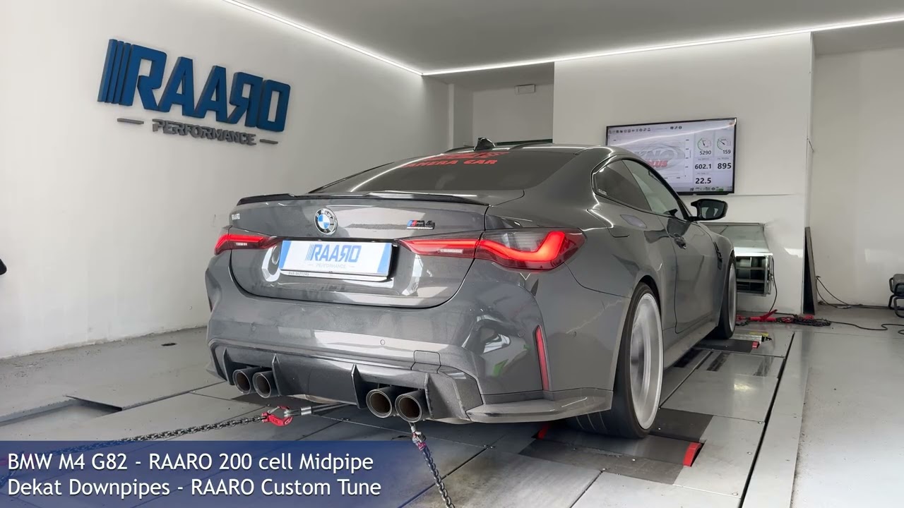 M4 G82 - Exhaust sound with RAARO Performance Equal Length 200 cell Midpipe + Dekat downpipe