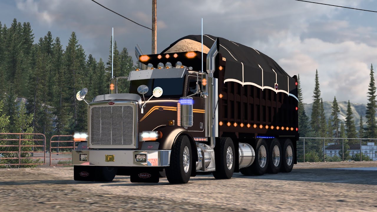 Johnson's haulage 16 Wheeler Peterbilt Dump Truck - American Truck Simulator - ATS -