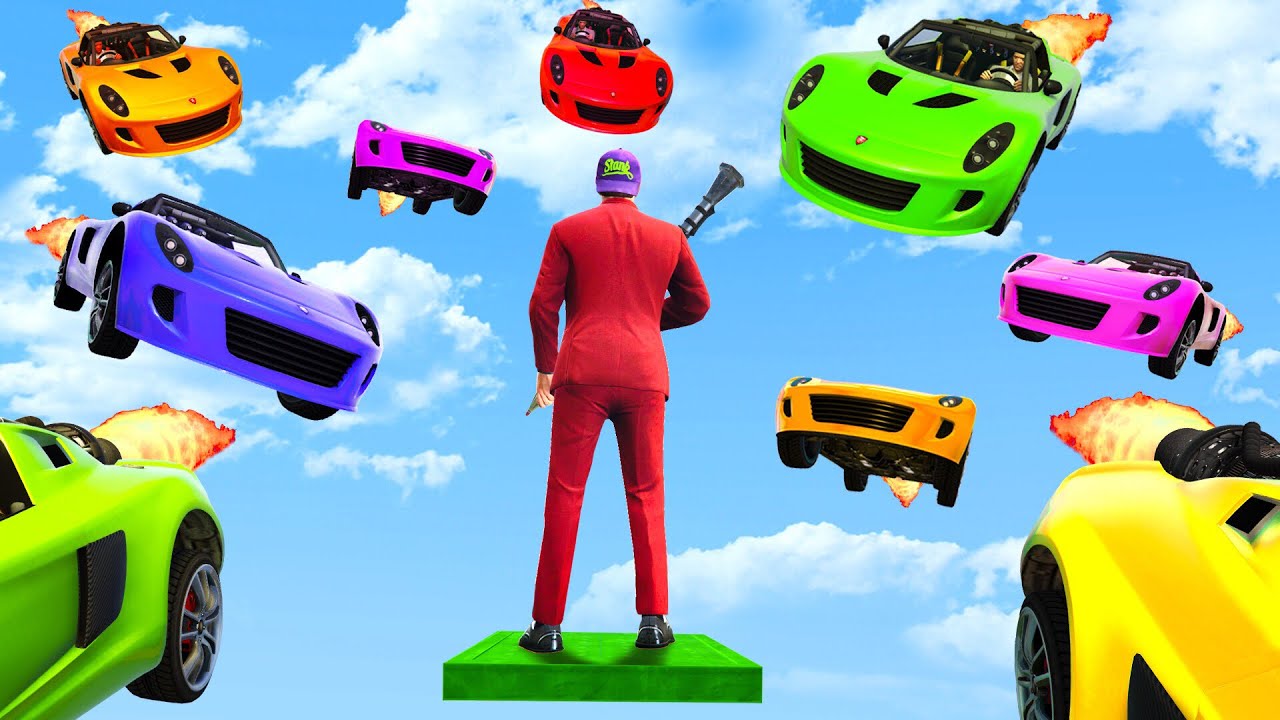Can You Dodge The ROCKET CARS? - GTA 5 Funny Moments