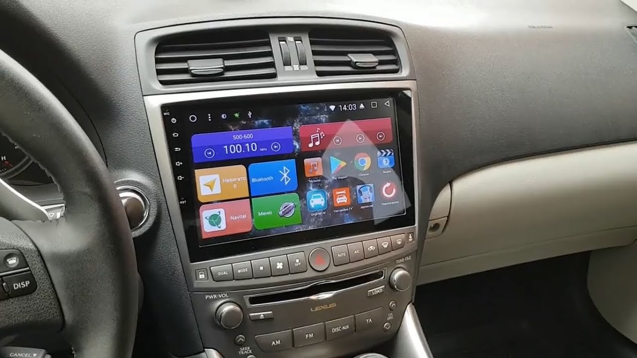 Обзор магнитолы в машине на Lexus IS250 (8 ядер) Android 7.1.2