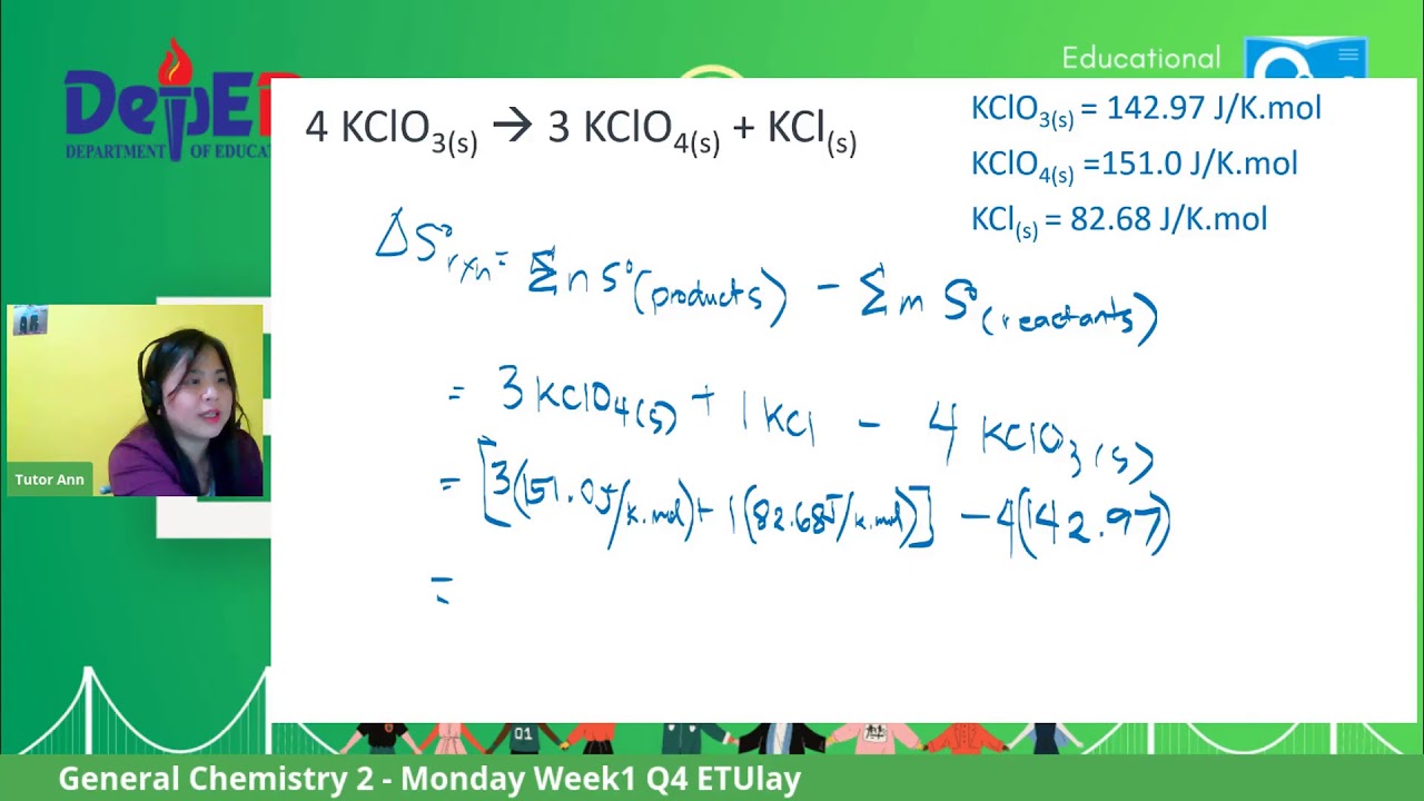 General Chemistry 2  - Monday Week1 Q4 ETUlay