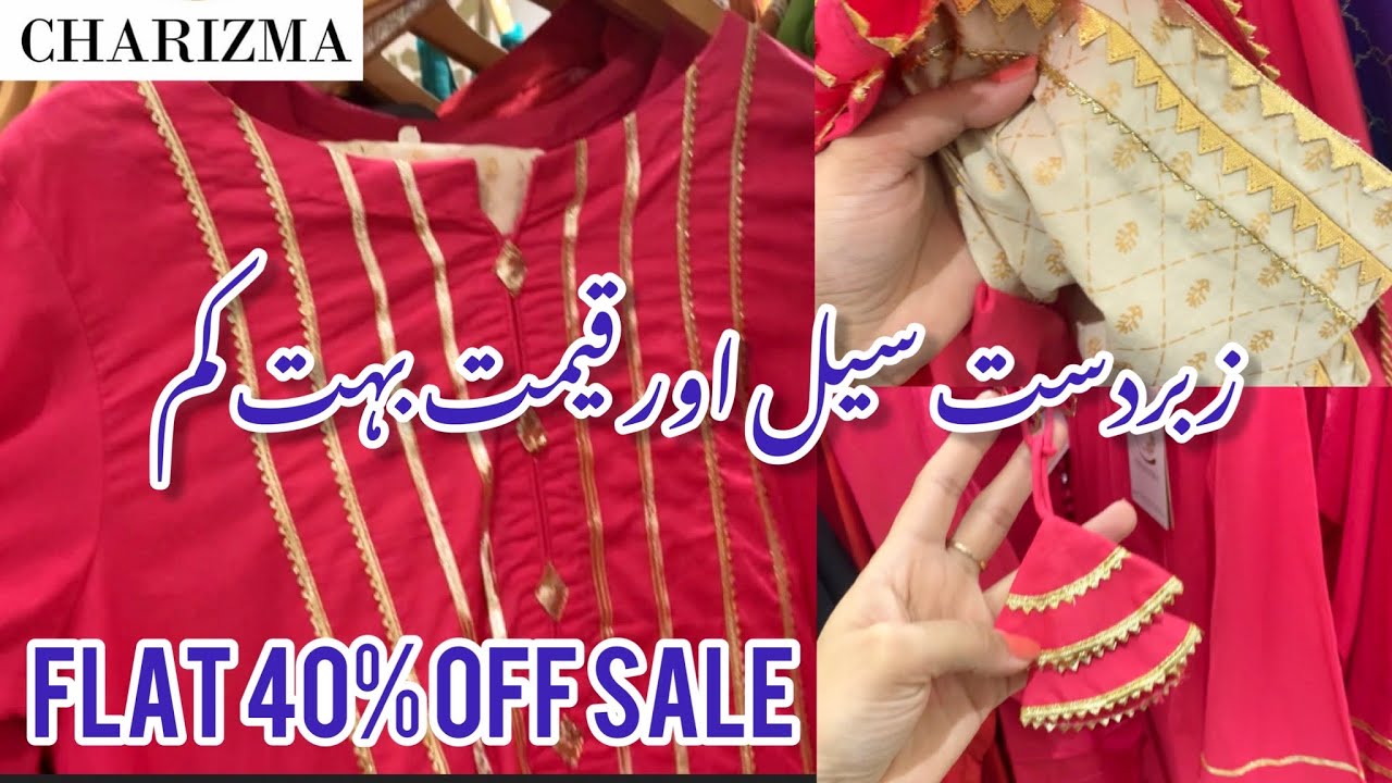 Charizma Flat 40% Off Biggest Serason Sale 2022 & Ready To Wear Collection On Reasonable Prices#sale
