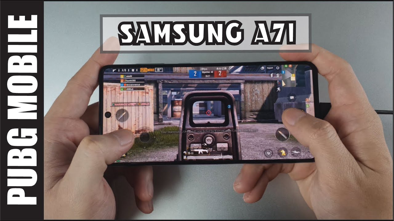 Samsung A71 test game PUBG Mobile |  Prism crush silver Color