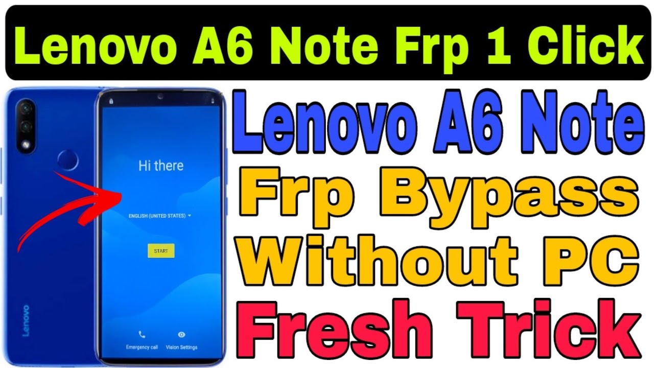Lenovo A6 Note Frp Bypass/Unlock 1Click Without PC || 2021-22 || @RamuMobileSolution