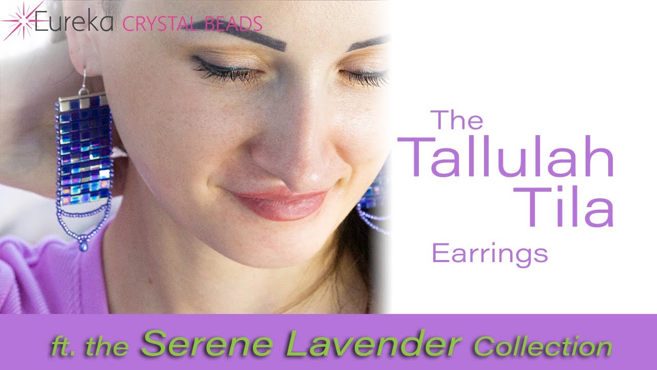✨ How to make the Tallulah Tila beaded statement earrings ft Cymbals bead endings & square stitch!