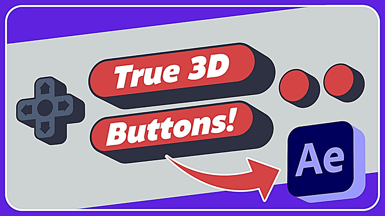 НАСТОЯЩЕЕ 3D в After Effects + загрузка Button Rig!