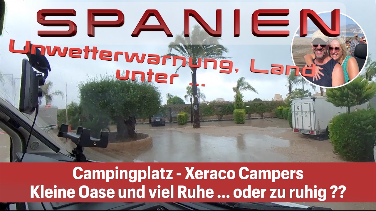 Xeraco Campers Campingplatz. Oase im ruhigen Xeraco bis der Regen kam. Unwetterwarnung ! Viel Wasser