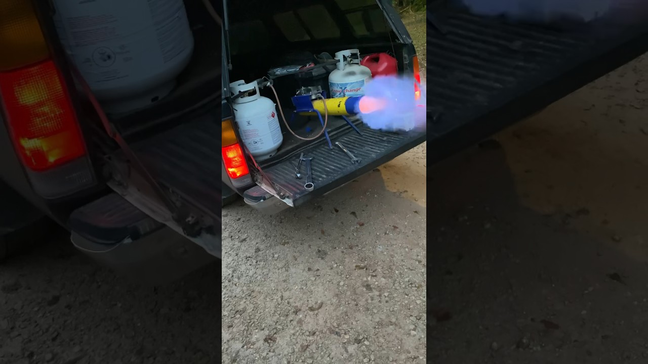 Propane cannon 💥 #trending #viral #reels #fyp #shorts #artillery #propane #cannon #explosion