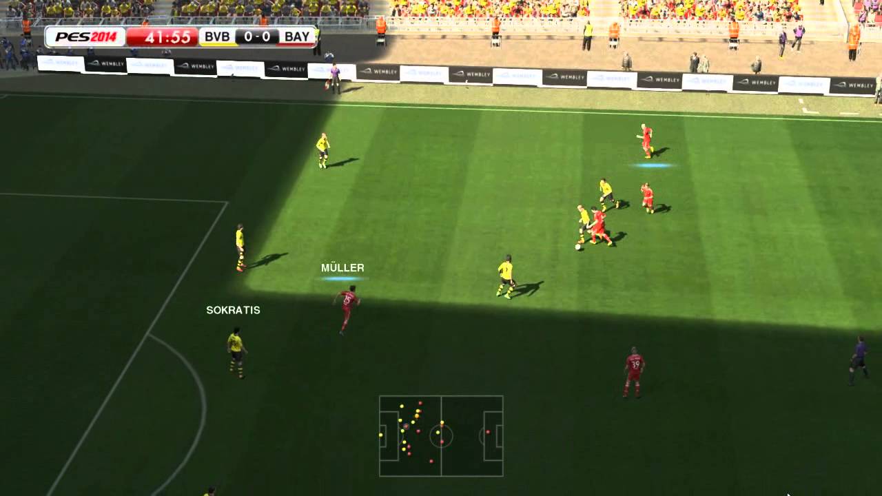 PES 2014 Gameplay - BORUSSIA DORTMUND VS FC BAYERN MÜNCHEN