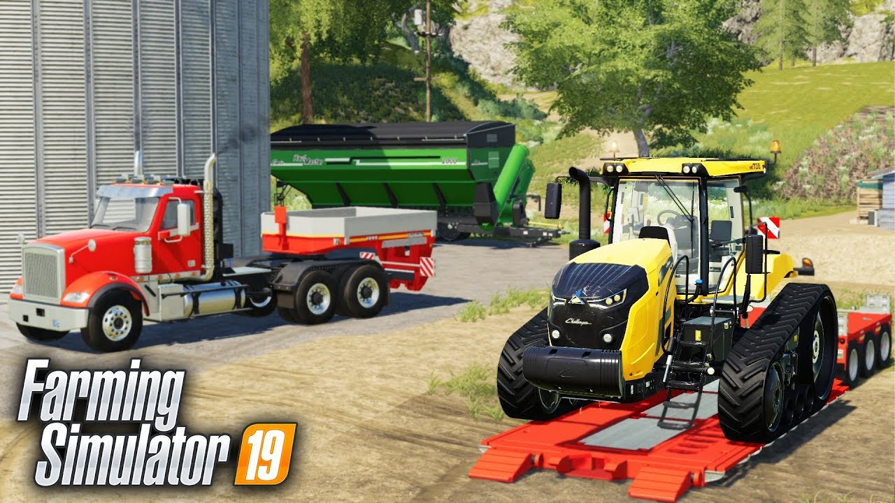 FS19- THE CHALLENGER MT743 IS UP FOR A CHALLENGE- PULLING ELMERS 2000 BUSHEL GRAIN CART