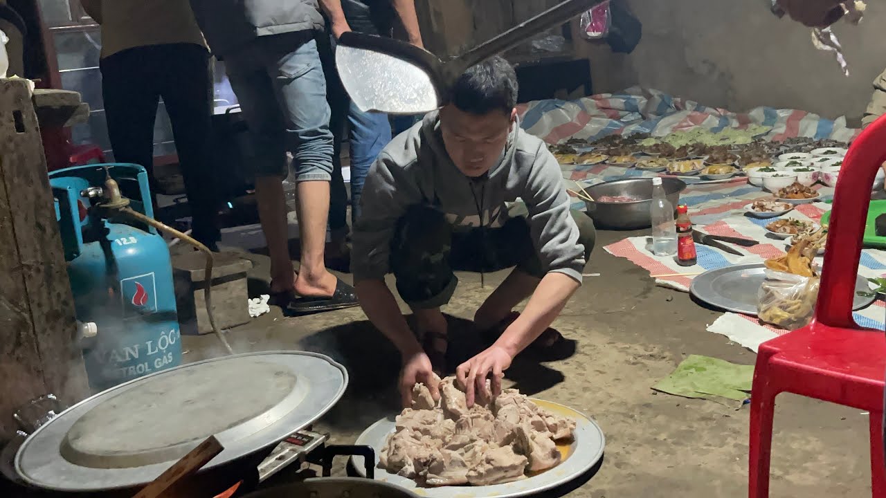 Ăn bữa cỗ đầu năm nhiều món ngon thịt gà trống thiến vàng ươm #food #gathienngon