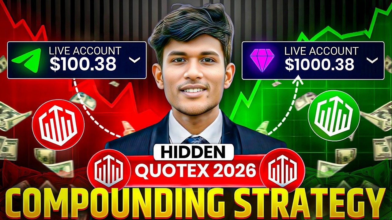 Quotex $100 to $1000 Journey 🚀||nsane Compounding Results! 😱