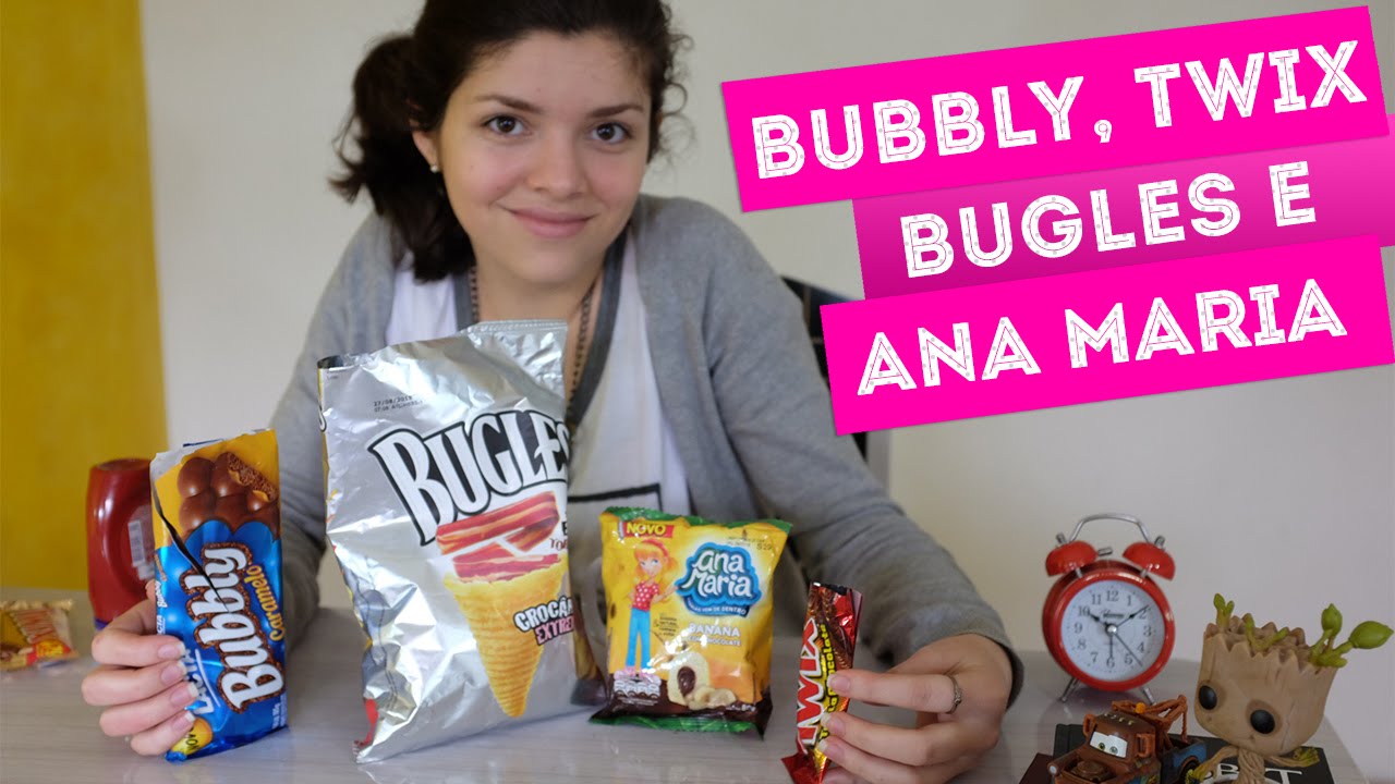 Experimentando Bubbly Caramelo, Twix Triplo Chocolate, Bugles e Ana Maria de Banana | Testa Pra Mim