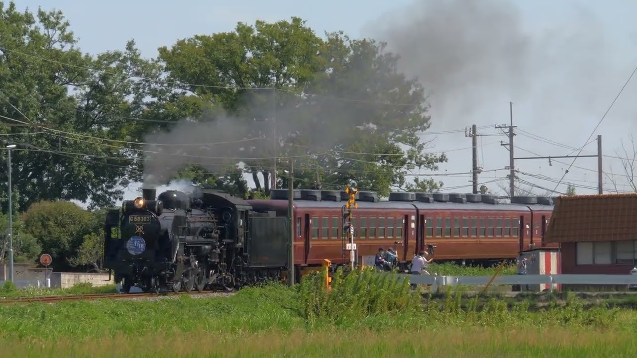 【SL運行区間初延伸】8/30（土）行田市駅発「SL日本遺産のまち行田号」特別運行　なんと！人気のため追加運行が決定！【SLパレオエクスプレス】 C58 363＋12系客車＋デキ201
