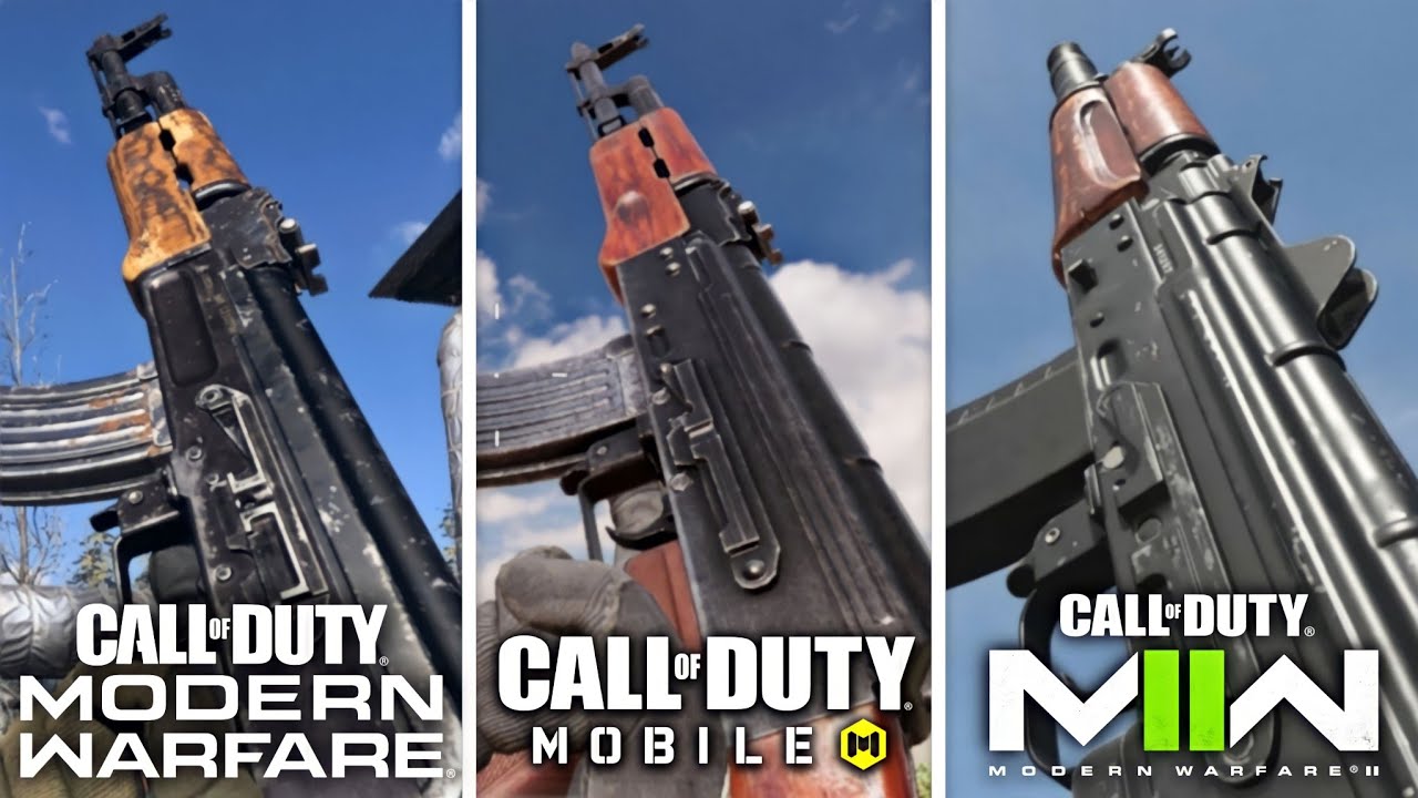 Call of Duty Modern Warfare vs. COD Mobile vs. COD Modern Warfare 2  - Weapons Comparison