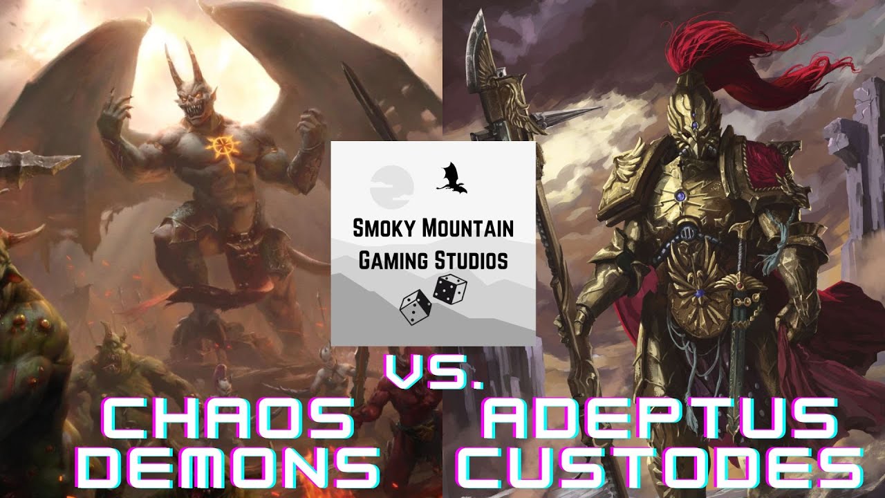 Chaos Demons Vs. Adeptus Custodes Warhammer 40k Live Chapter Approved 25-26 Battle Report