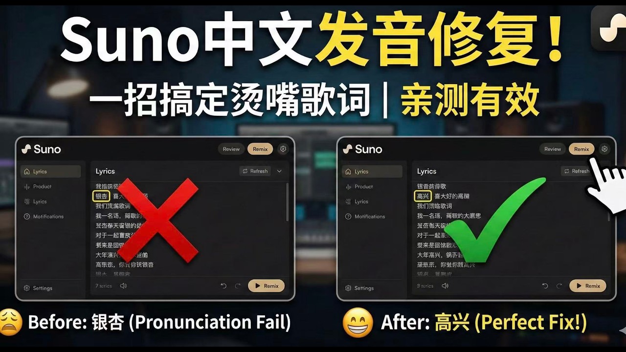 还在为Suno唱错词发愁？看一遍就学会的修复术！jishiyu·AI创作