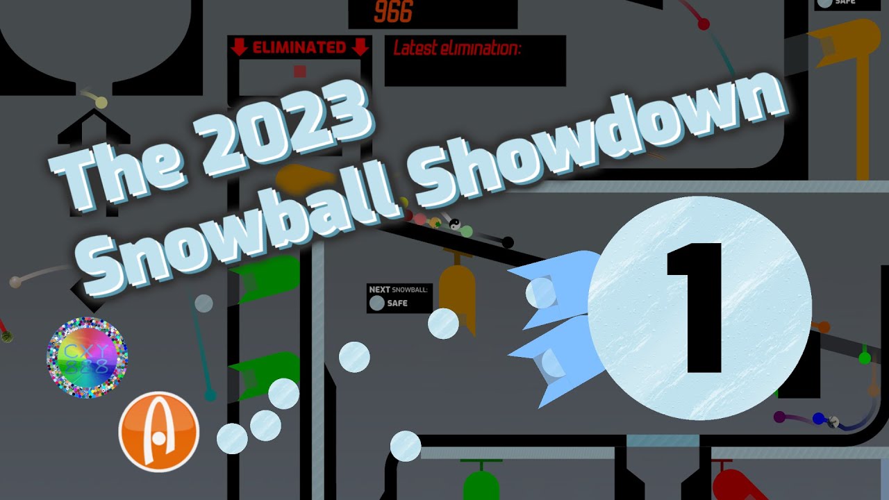 The 2023 Snowball Showdown - Part 1 - Marble race tournament in Algodoo