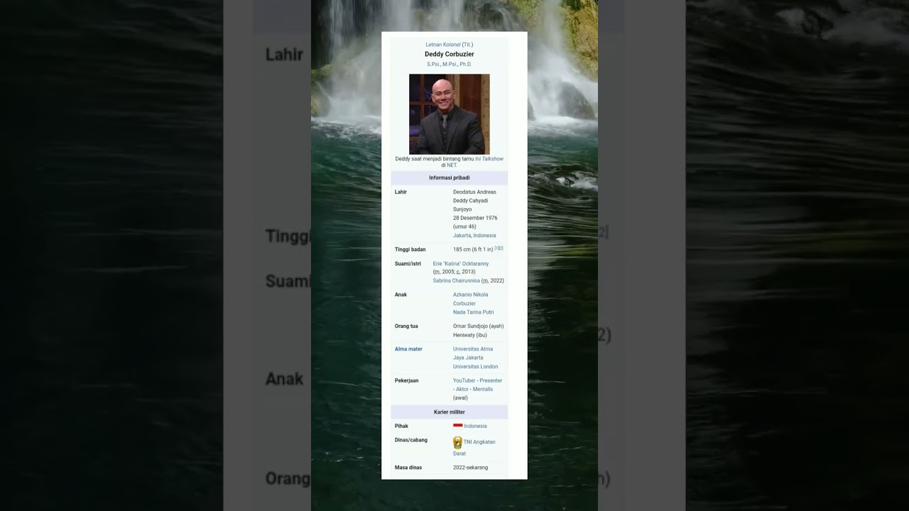 Biodata deddy Corbuzier #deddycorbuzier #deddycorbuzierpodcast #deddycorbuizer #deddycorbuzer