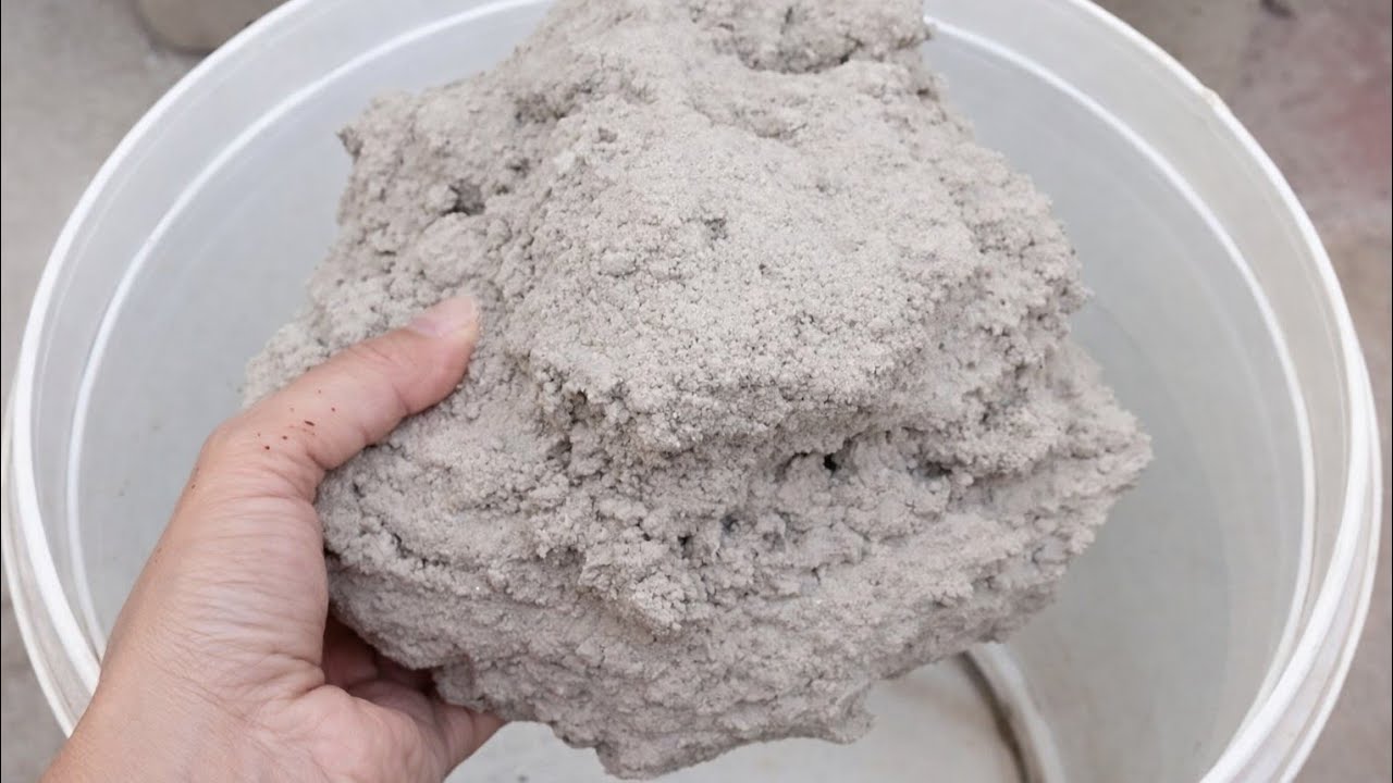 New:sand cement texture dry crumbling in bucket 🪣#asmr#satisfying 