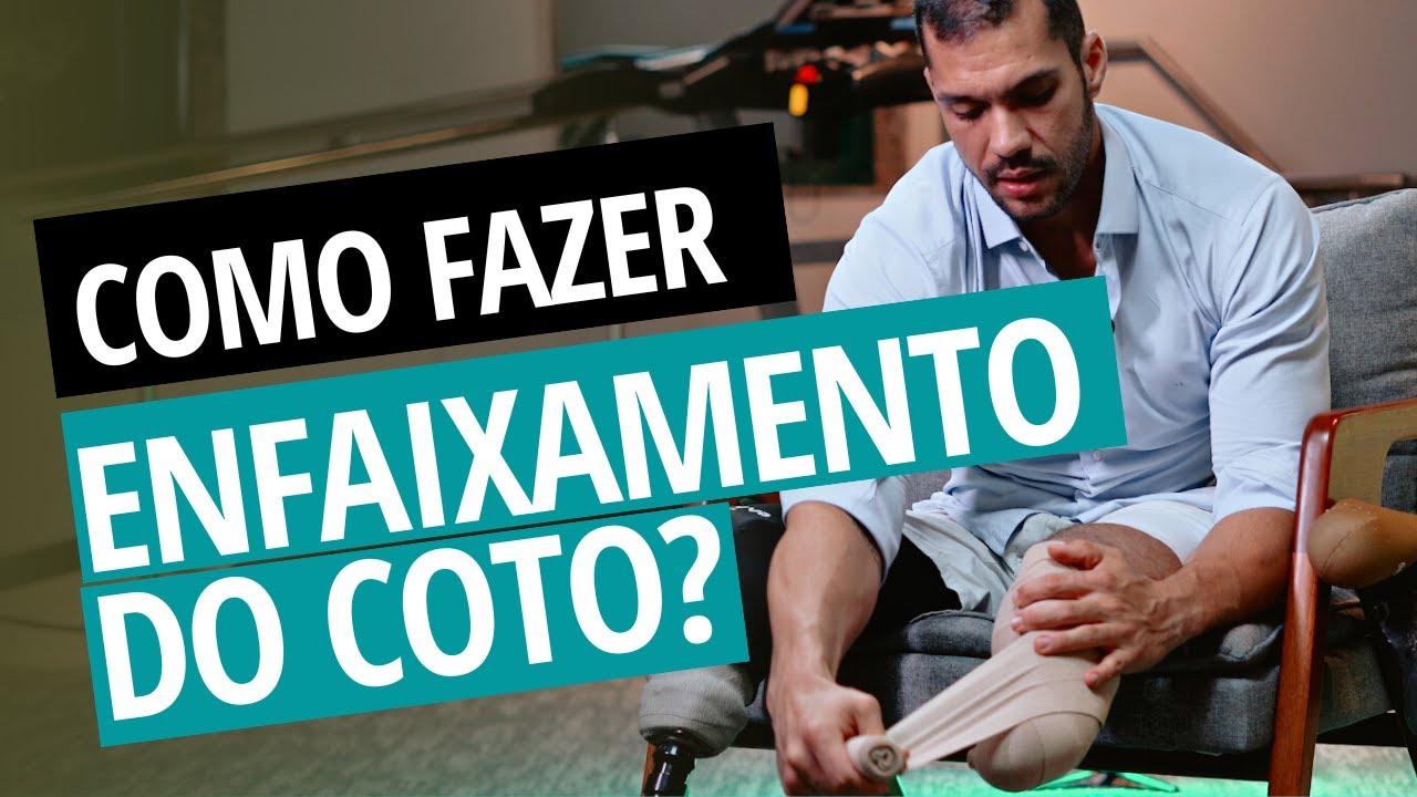 Como fazer Enfaixamento do Coto para Protese de Perna.