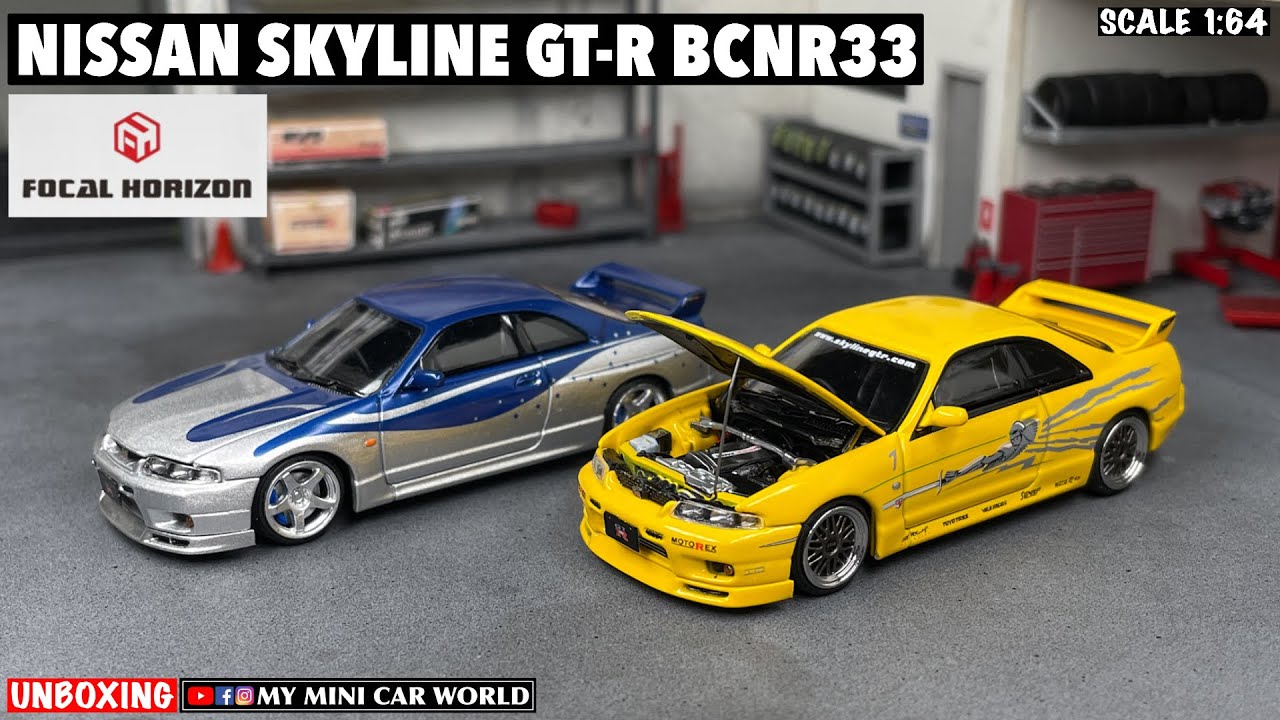 『MY MINI CAR WORLD』UNBOXING FOCAL HORIZON 1/64 NISSAN SKYLINE GT-R BCNR33 - FAST & FURIOUS LIVERY