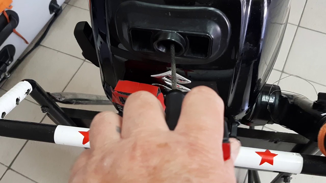 Как правильно заводить лодочный мотор SUZUKI DF 6 AS.