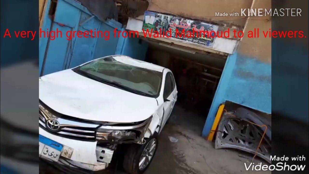 شرح لتصليح سمكره سقف سياره تويوتا كورولا 2015 مقلوبه وليد التنين 01006898667